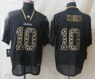 2014 New Nike New Orleans Saints 10 Cooks Lights Out Black Elite Jerseys