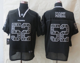 2014 New Nike Oakland Raiders 52 Mack Lights Out Black Elite Jerseys