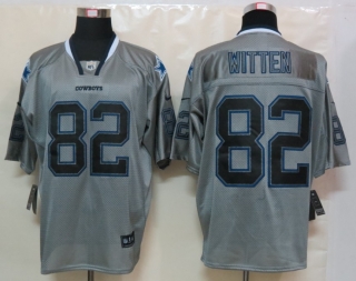 New Nike Dallas cowboys 82 Witten Lights Out Grey Elite Jersey