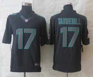 New Nike Miami Dolphins 17 Tannehill Impact Limited Black Jerseys