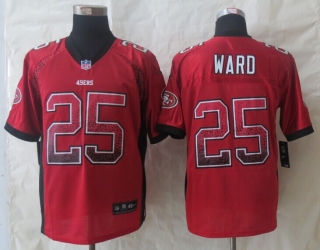 New Nike San Francisco 49ers 25 Ward Drift Fashion Red Elite Jerseys