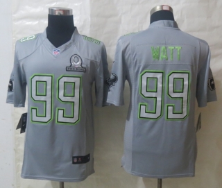 Nike Houston Texans 99 Watt Pro Bowl Grey Elite Jerseys