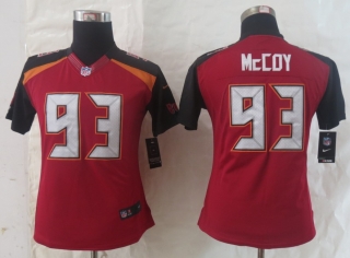 Women 2014 New Nike Tampa Bay Buccaneers 93 McCoy Red Limited Jersey