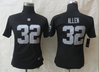 Women Nike Oakland Raiders 32 Allen Black Limited Jerseys