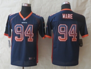 Youth 2014 New Nike Denver Broncos 94 Ware Drift Fashion Blue Elite Jerseys