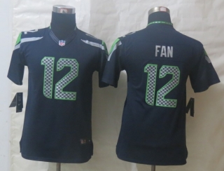 Youth Nike Seattle Seahawks 12 Fan Blue Limited Jerseys