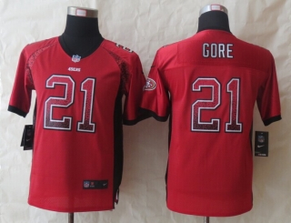 Youth 2014 New Nike San Francisco 49ers 21 Gore Drift Fashion Red Elite Jerseys