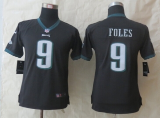 Women New Nike Philadelphia Eagles 9 Foles Black Limited Jerseys