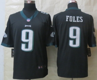 New Nike Philadelphia Eagles 9 Foles Black Limited Jerseys