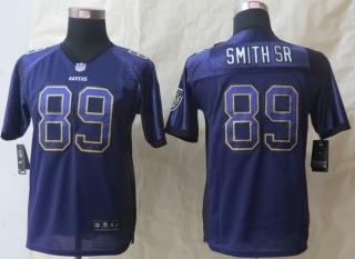 Youth 2014 New Nike Baltimore Ravens 89 Smith sr Drift Fashion Purple Elite Jerseys