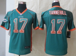 Youth 2014 New Nike Miami Dolphins 17 Tannehill Drift Fashion Green Elite Jerseys