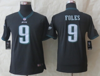 Youth New Nike Philadelphia Eagles 9 Foles Black Limited Jerseys