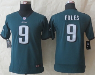 Youth New Nike Philadelphia Eagles 9 Foles Green Limited Jerseys