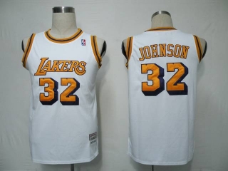 NBA Jerseys Laker 32#johnson bryant white