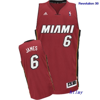 NBA Jerseys Heat 6# James red