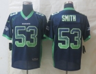 2013 New Nike Seattle Seahawks 53 Smith Drift Fashion Blue Elite Jerseys