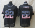 2014 New Nike Dallas cowboys 22 E.Smith USA Flag Fashion Black Elite Jerseys