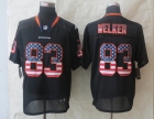 2014 New Nike Denver Broncos 83 Welker USA Flag Fashion Black Elite Jerseys