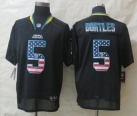 2014 New Nike Jacksonville Jaguars 5 Bortles USA Flag Fashion Black Elite Jerseys