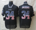 2014 New Nike Oakland Raiders 34 Jackson USA Flag Fashion Black Elite Jerseys