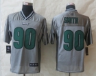 2014 New Nike Philadelphia Eagles 90 Smith Grey Vapor Elite Jerseys