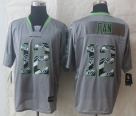 2014 New Nike Seattle Seahawks 12 Fan Lights Out Grey Stitched Elite Jerseys