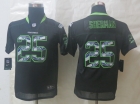 2014 New Youth Nike Seattle Seahawks 25 Sherman Lights Out Black Stitched Elite Jerseys