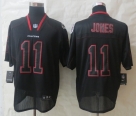 New Nike Atlanta Falcons 11 Jones Lights Out Black Elite Jersey