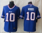 New Nike Buffalo Bills 10 Woods Blue Limited Jersey