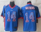 New Nike Buffalo Bills 14 Watkins Drift Fashion Blue Elite Jerseys