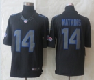 New Nike Buffalo Bills 14 Watkins Impact Limited Black Jerseys