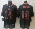 New Nike Cincinnati Bengals 14 Dalton Lights Out Black Elite Jersey