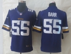 New Nike Minnesota Vikings 55 Barr Purple Limited Jerseys