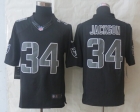 New Nike Oakland Raiders 34 Jackson Impact Limited Black Jerseys