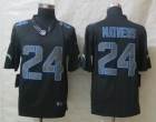 New Nike San Diego Charger 24 Mathews Impact Limited Black Jerseys