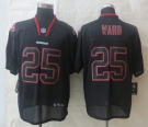 New Nike San Francisco 49ers 25 Ward Lights Out Black Elite Jerseys