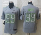 Nike Houston Texans 99 Watt Pro Bowl Grey Elite Jerseys