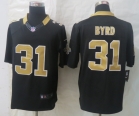 Nike New Orleans Saints 31 Byrd Black Limited Jerseys