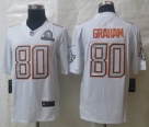 Nike New Orleans Saints 80 Graham Pro Bowl White Elite Jerseys