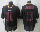 Nike Washington Red Skins 11 Jackson Lights Out Black Elite Jerseys