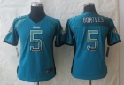 Women 2014 NEW Nike Jacksonville Jaguars 5 Bortles Drift Fashion Green Elite Jerseys