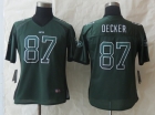 Women 2014 New Nike New York Jets 87 Decker Drift Fashion Green Elite Jerseys