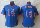 Women New Nike Buffalo Bills 14 Watkins Drift Fashion Blue Elite Jerseys