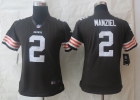 Women Nike Cleveland Browns 2 Manziel Brown Limited Jerseys