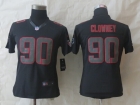 Women Nike Houston Texans 90 Clowney Impact Limited Black Jerseys