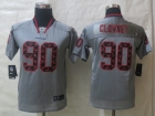 Youth 2014 New Nike Houston Texans 90 Clowney Lights Out Grey Elite Jerseys