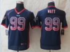 Youth 2014 New Nike Houston Texans 99 Watt Drift Fashion Blue Elite Jerseys