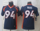 Youth Nike Denver Broncos 94 Ware Blue Limited Jerseys