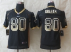 Youth 2014 New Nike New Orleans Saints 80 Graham Drift Fashion Black Elite Jerseys