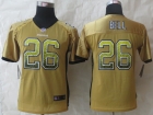 Youth 2014 New Nike Pittsburgh Steelers 26 Bell Drift Fashion Gold Elite Jerseys